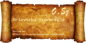 Orlovszky Szeveréd névjegykártya